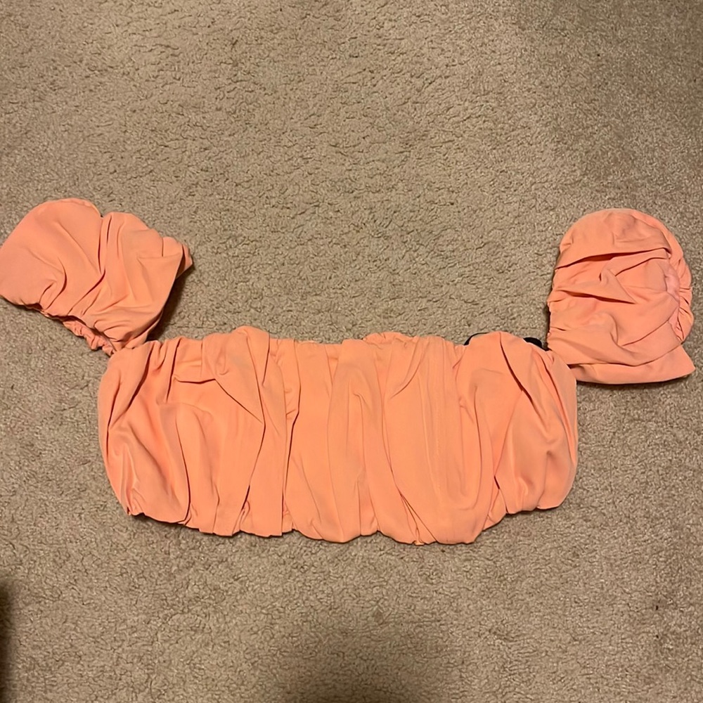 Peach crop top
